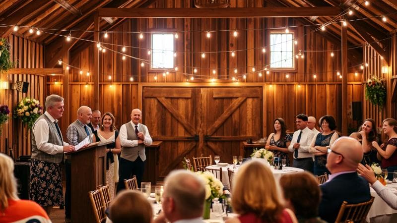 Family Friend of the Groom giving a wedding speech