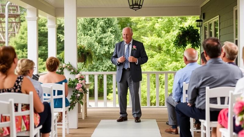 Uncle of the Groom giving a wedding speech